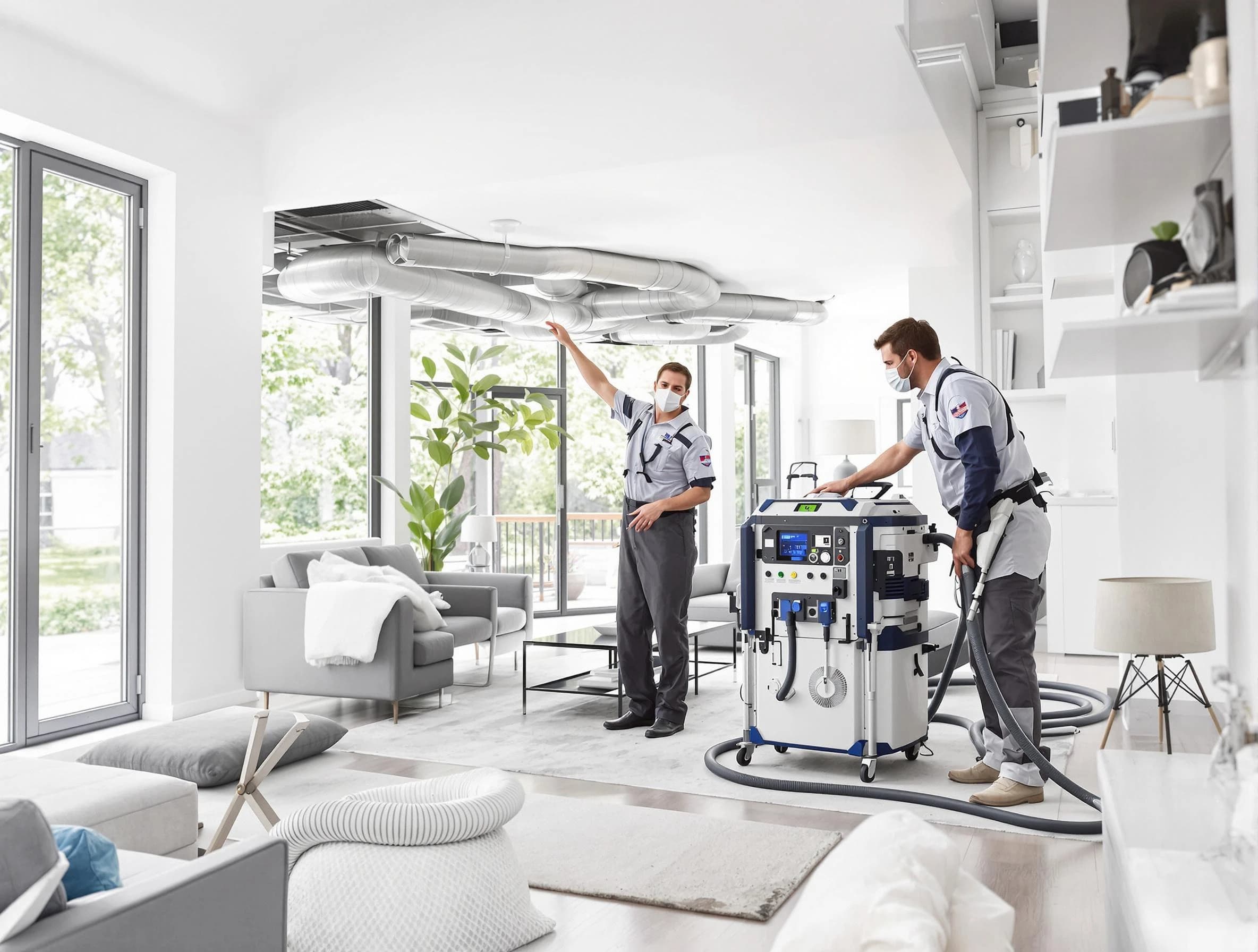 Blanchard Air Duct Cleaning professional conducting pure air duct cleaning with state-of-the-art equipment in Blanchard