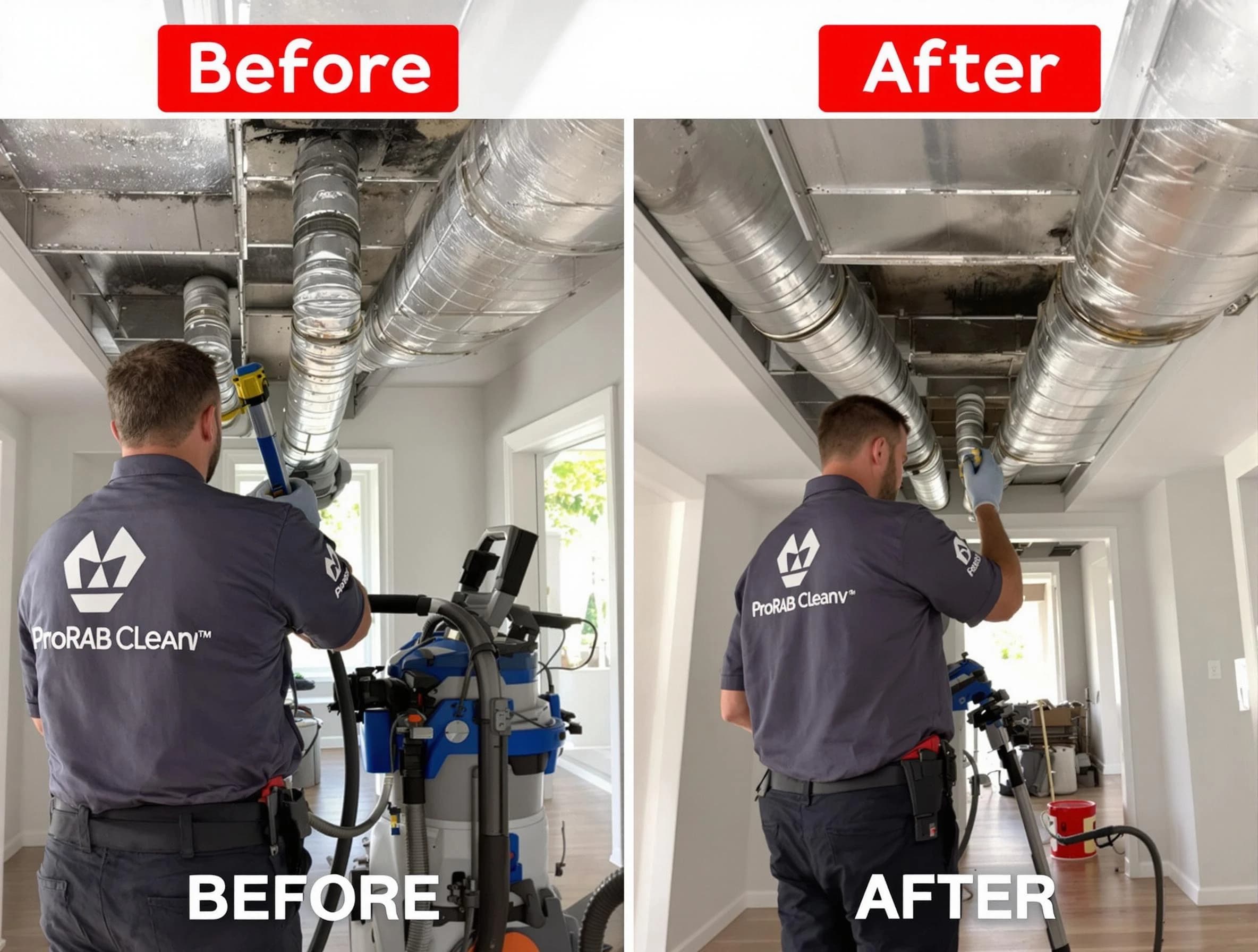 Blanchard Air Duct Cleaning expert performing thorough residential duct cleaning in a Blanchard home