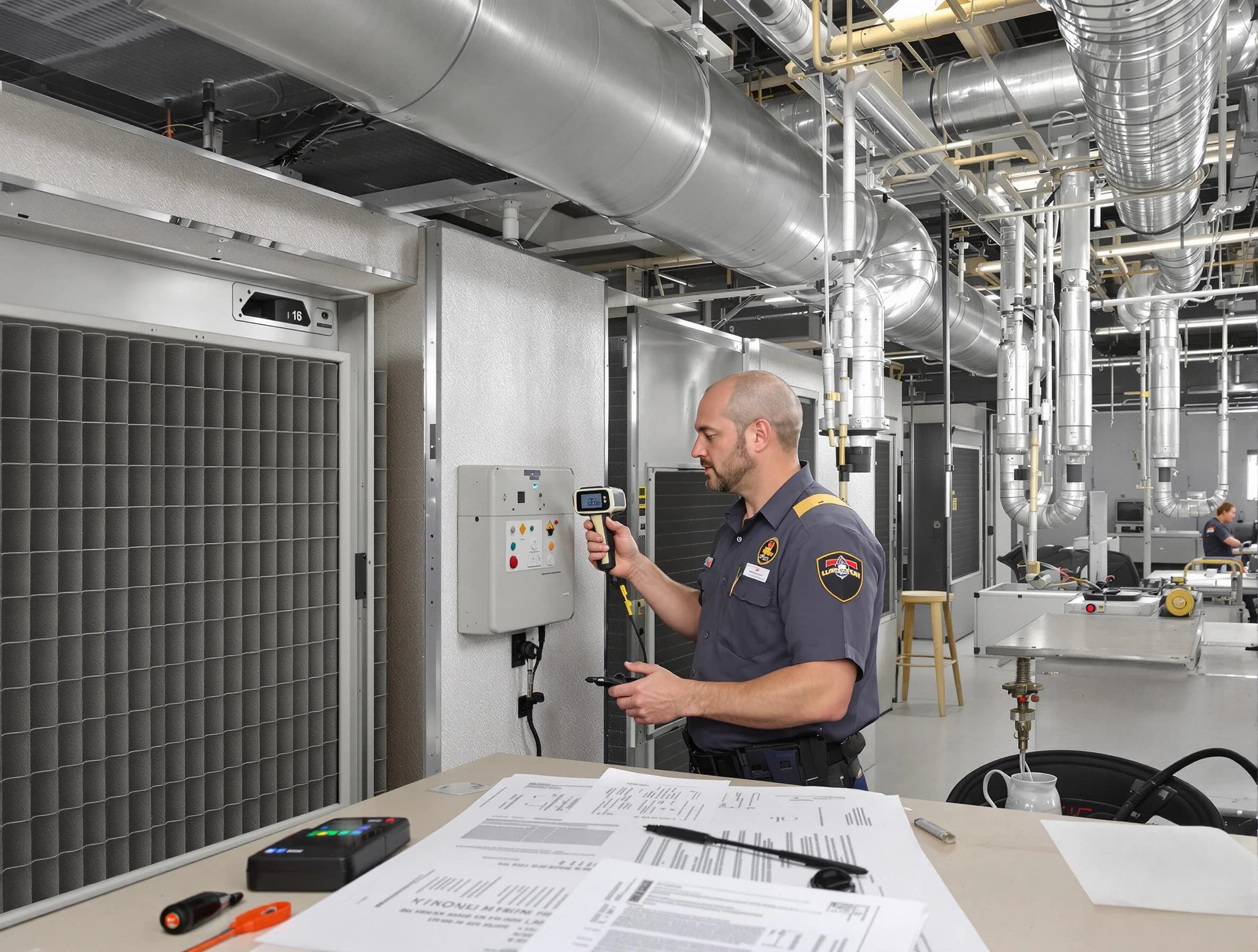 Professional filter system inspection by Blanchard Air Duct Cleaning in Blanchard