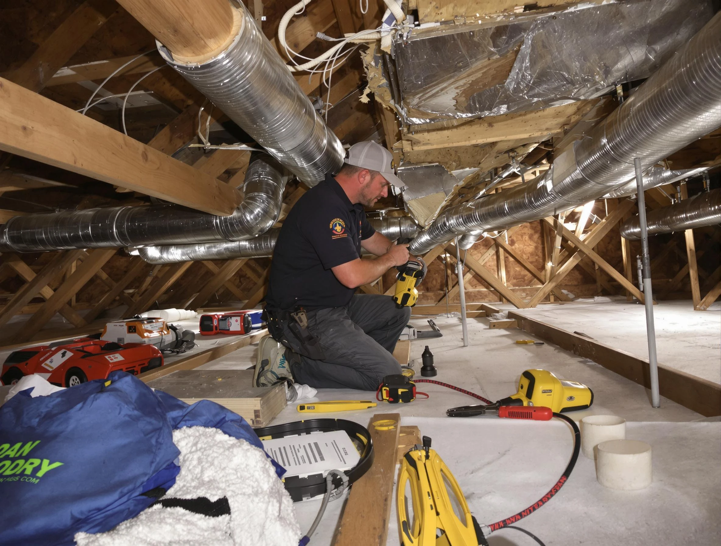 Professional air duct repair by Blanchard Air Duct Cleaning in Blanchard