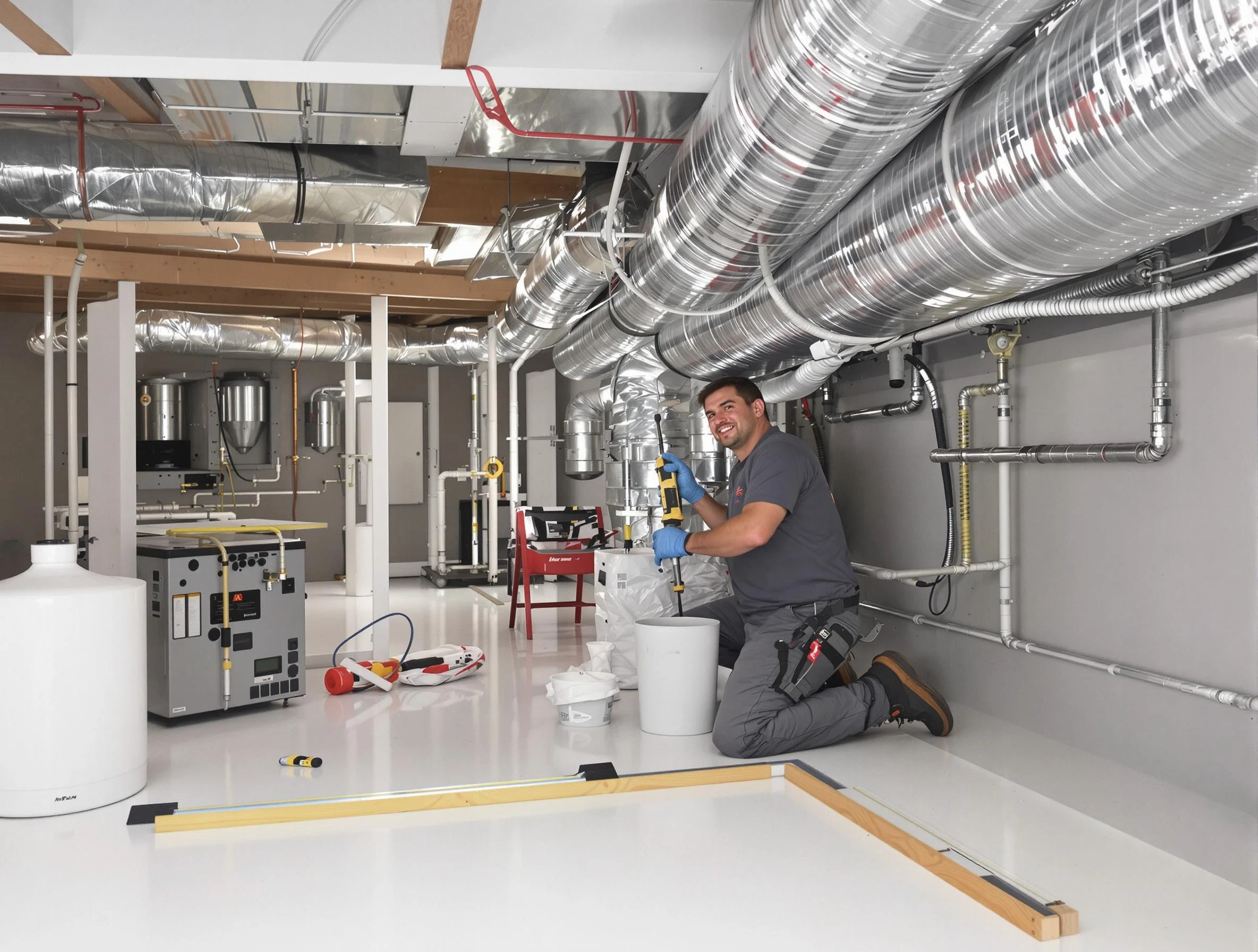 Professional duct sealing service by Blanchard Air Duct Cleaning in Blanchard