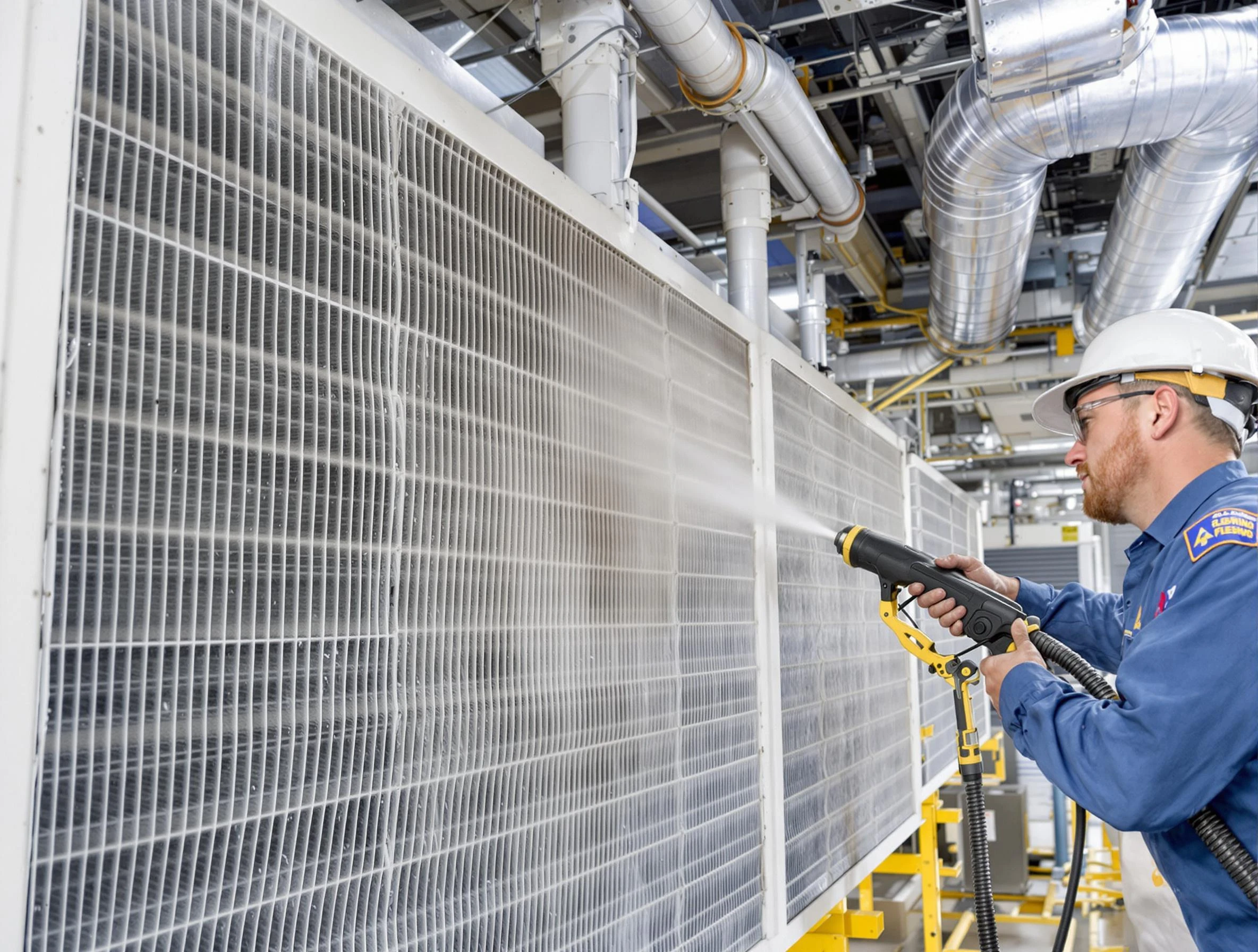 Professional commercial coil cleaning by Blanchard Air Duct Cleaning in Blanchard