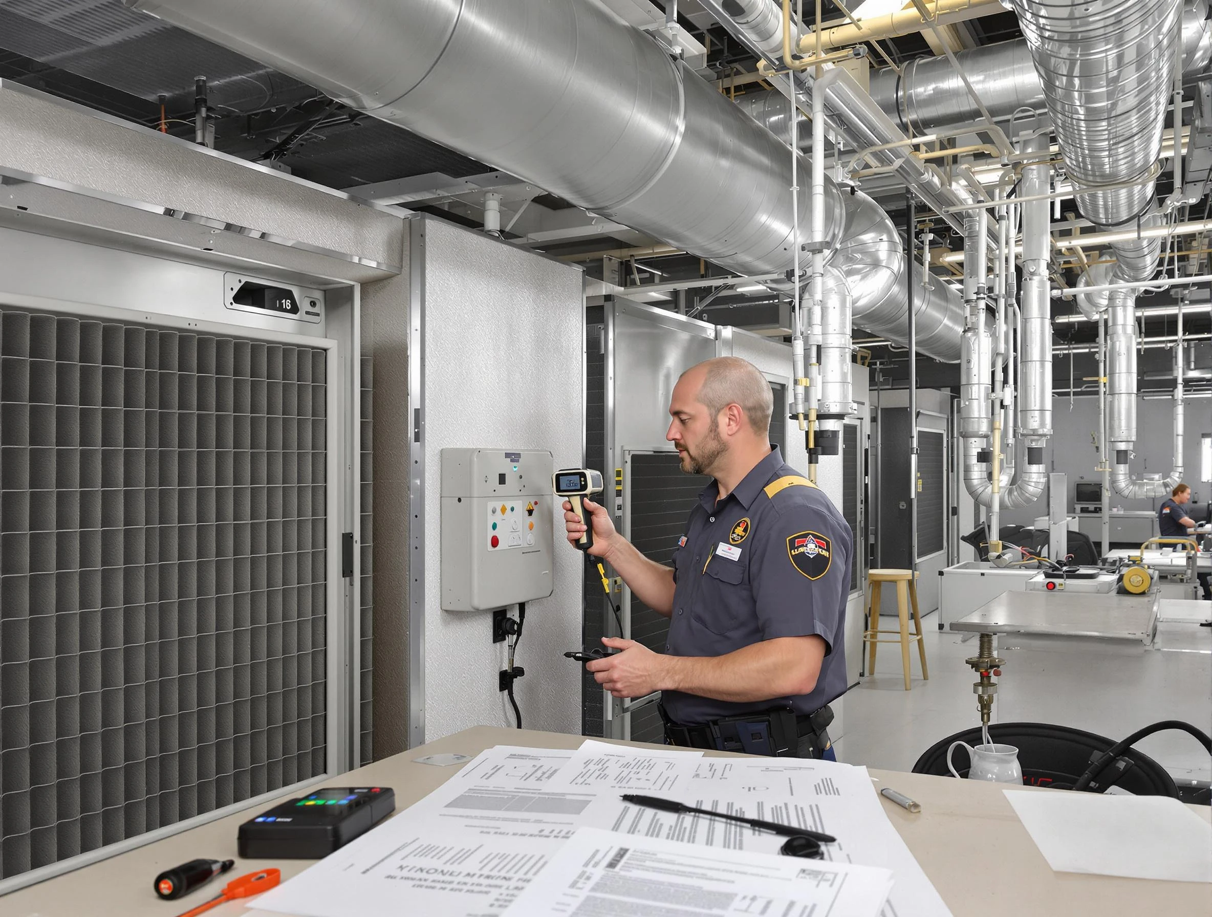 Professional filter system inspection by Blanchard Air Duct Cleaning in Blanchard